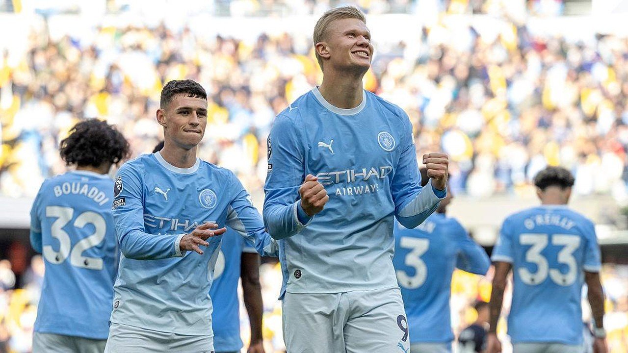 Babak Pertama: Manchester City Ungguli Ipswich 2-1 di Etihad