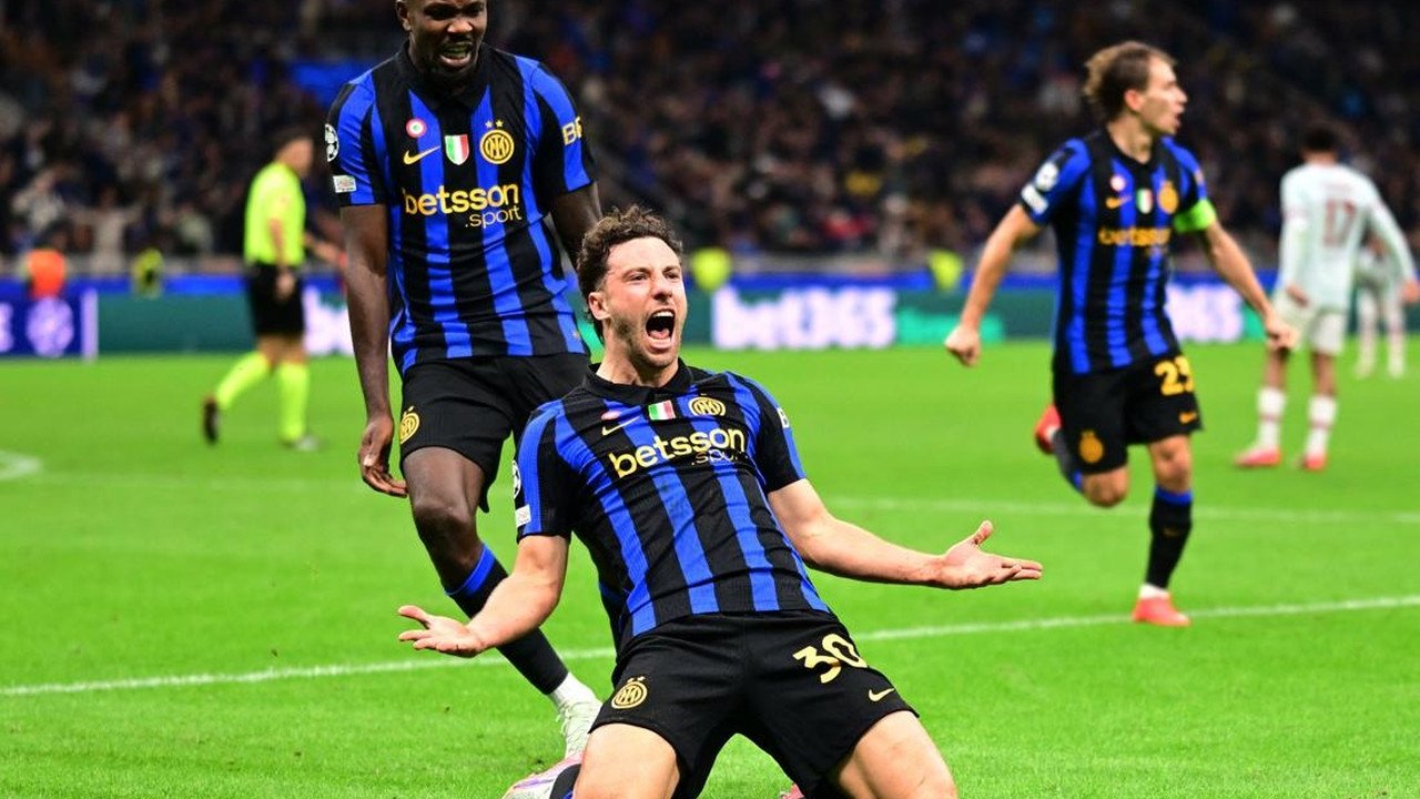 Inter Milan Raih Kemenangan Perdana Liga Champions Meski Bermain 10 Orang