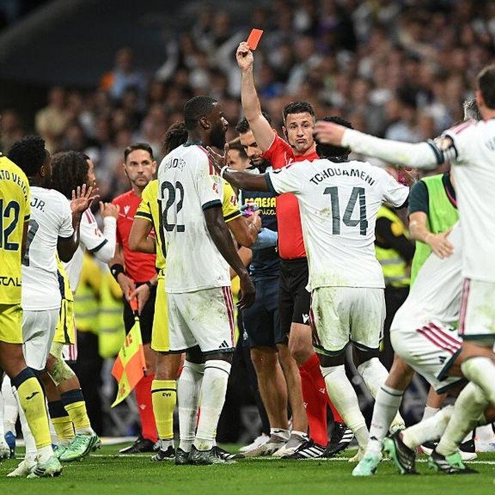 Real Madrid Raih Tiga Poin atas Villarreal Meski Bermain dengan 10 Pemain